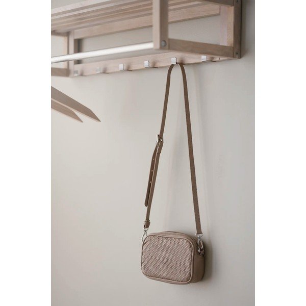 Nástěnný věšák z dubového dřeva v přírodní barvě s poličkou Confetti – Rowico-image-4