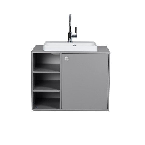 Šedá skříňka s umyvadlem bez baterie 80x62 cm Color Bath - Tom Tailor for Tenzo
