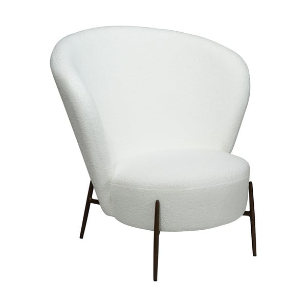 Bílé křeslo z textilie bouclé Orbit – DAN-FORM Denmark