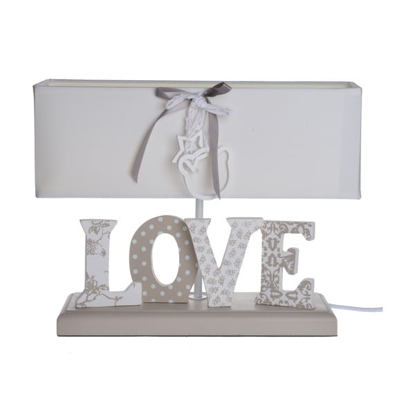 Stolní lampa s nápisem Love