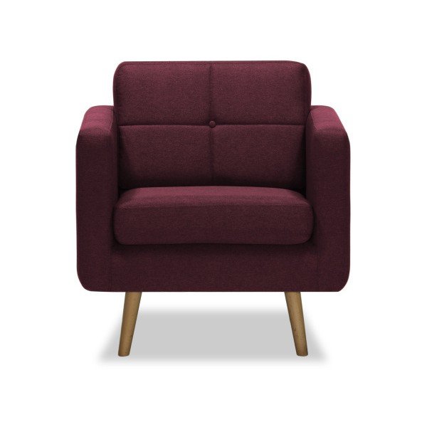 Burgundy křeslo Vivonita Magnus