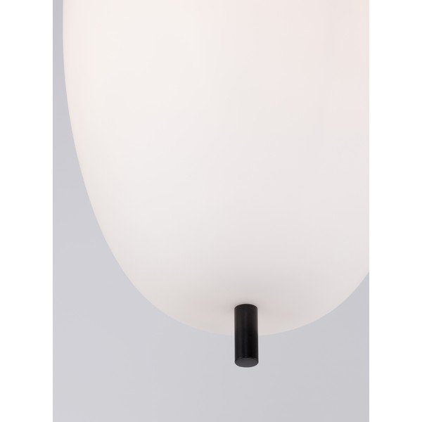 Bílé/černé skleněné závěsné svítidlo ø 27 cm Lato – Nova Luce-image-4