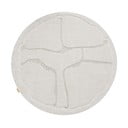 Světle šedý vlněný kulatý koberec ø 200 cm Morphic Organica – Agnella