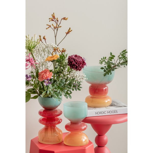 Červená/modrá skleněná váza (výška 20,5 cm) Summer Vibes – PT LIVING-image-1