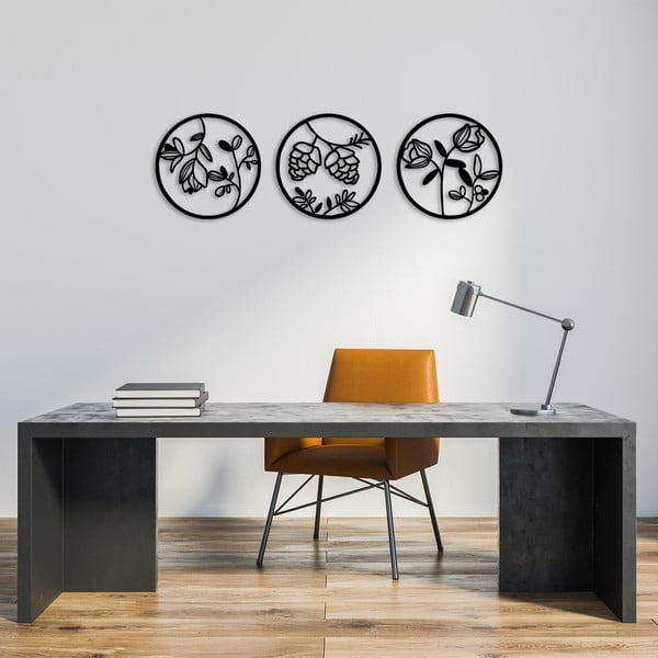 Kovová nástěnná dekorace Floral – Wallity-image-1