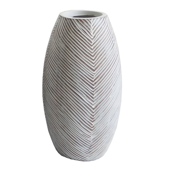 Světle hnědá váza Stardeco Stripes, 35 cm