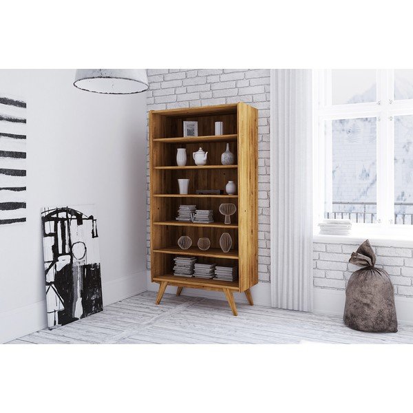 Knihovna z dubového dřeva 100x200 cm Retro - The Beds-image-3