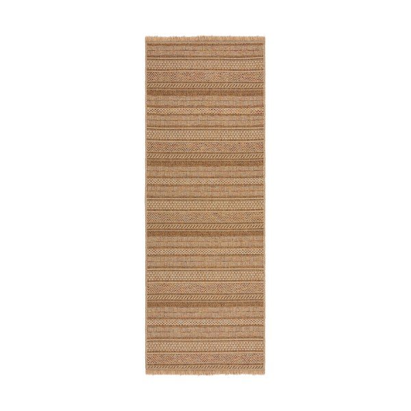 Venkovní běhoun v přírodní barvě 80x230 cm Farah Stripe – Flair Rugs