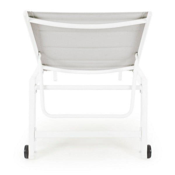 Bílé kovové zahradní lehátko Hilde   – Bizzotto-image-4