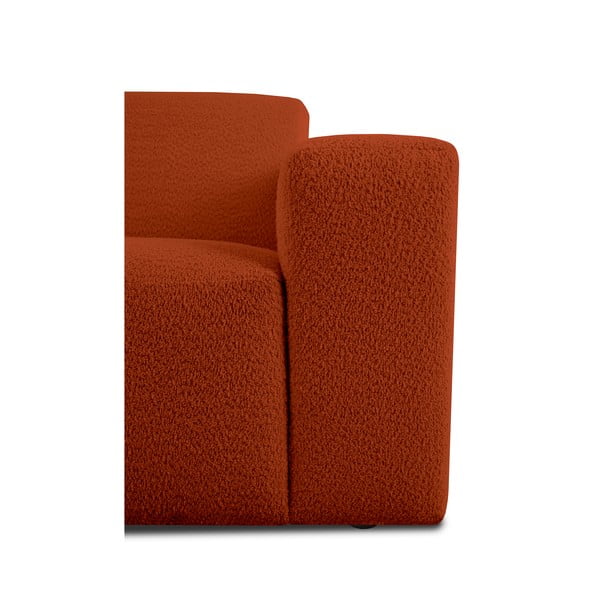 Modul pohovky z textilie bouclé v cihlové barvě (pravý roh) Roxy – Scandic-image-4