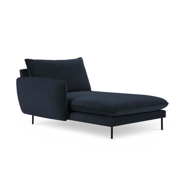 Tmavě modrá sametová lenoška (levý roh) Vienna – Cosmopolitan Design-image-3