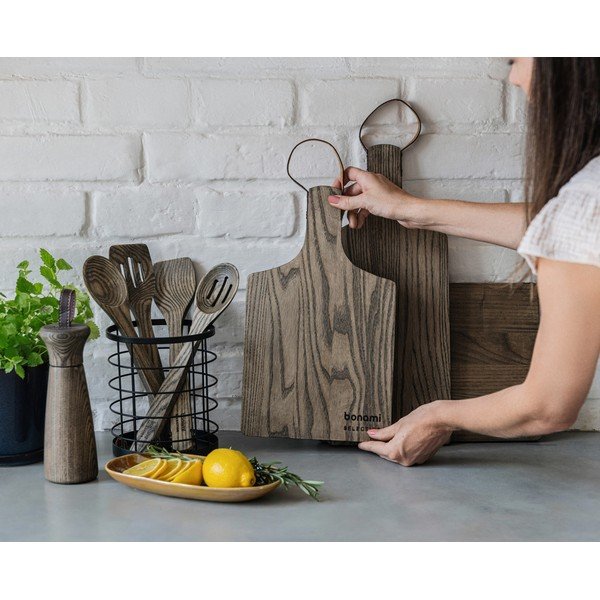 Servírovací dřevěný mlýnek a prkénka v sadě 3 ks Rustic – Bonami Selection-image-1