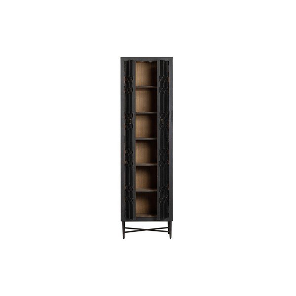 Černá šatní skříň z recyklovaného dřeva 60x210x40 cm Bequest – WOOOD-image-2