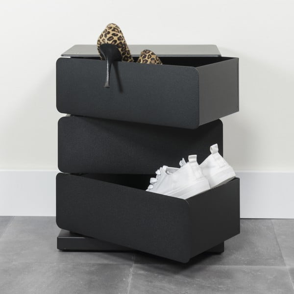 Černá kovová komoda 37x45x26 cm Joey – Spinder Design-image-1