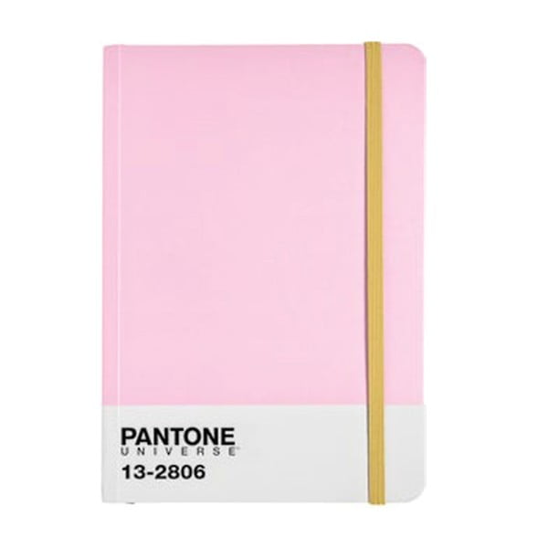 Zápisník A4 s barevnou gumičkou Pink Lady/Aspen Gold 13-2806