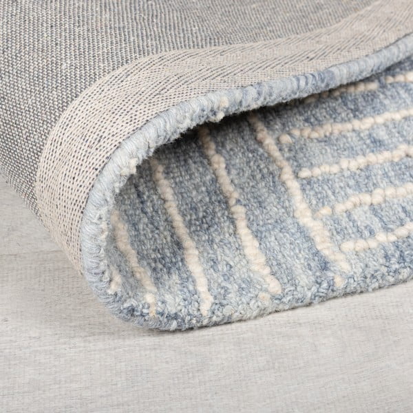 Světle modrý ručně tkaný vlněný koberec 160x230 cm Memphis Wool – Flair Rugs-image-2