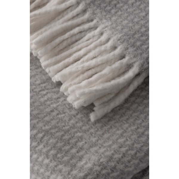 Světle šedý pléd s podílem bavlny Euromant Ruby, 140 x 180 cm-image-1