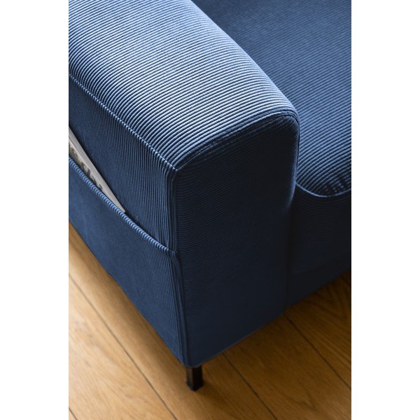 Tmavě modré manšestrové křeslo Lofty Lilly – Miuform-image-4