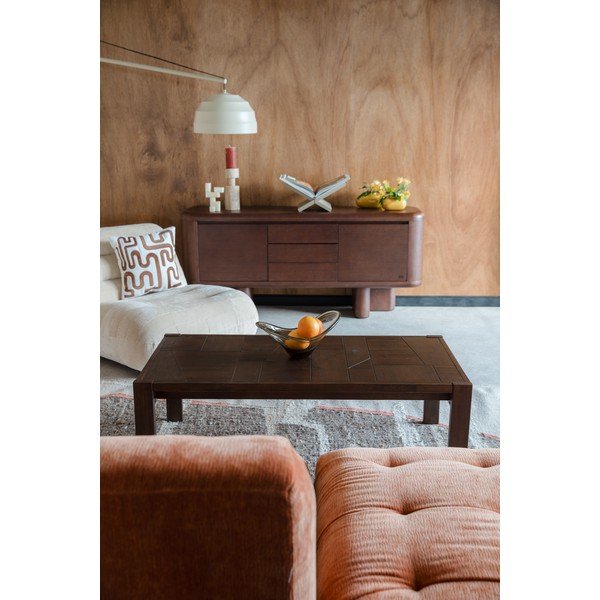 Konferenční stolek z masivního dřeva v tmavě přírodní barvě 60x120 cm Bruneau – Dutchbone-image-3