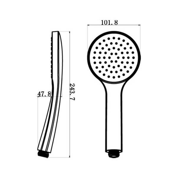 Plastová sprchová hlavice v leskle stříbrné barvě ø 10 cm – Sapho-image-1