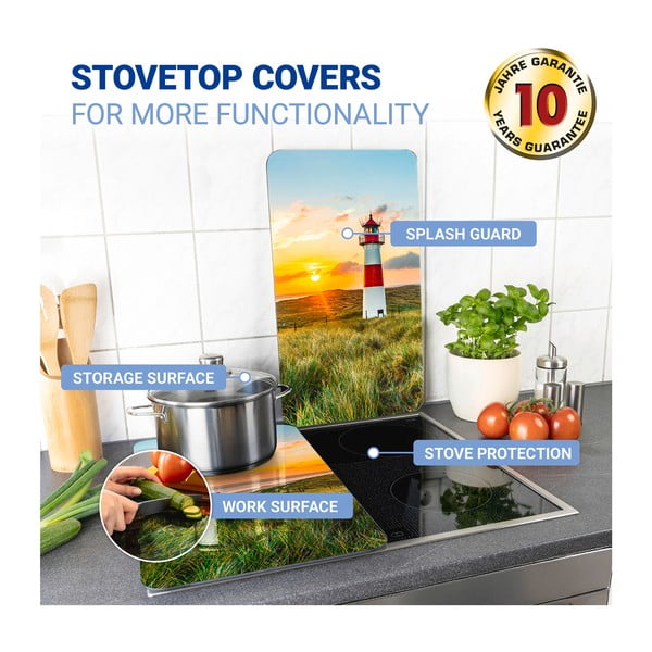 Kryty na sporák v sadě 2 ks z tvrzeného skla 52x30 cm Lighthouse - Maximex-image-3