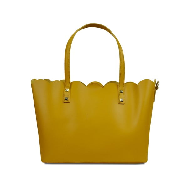 Žlutá kožená kabelka Infinitif Adelie