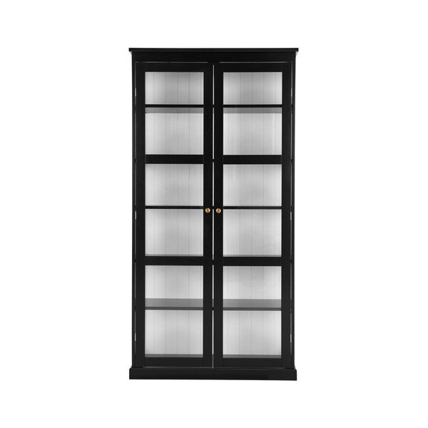 Černá vitrína z MDF 98x193x34 cm Wilma – Ellos Home-image-3