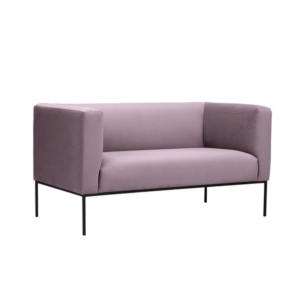 Půdrově růžová sametová pohovka Windsor & Co Sofas Neptune, 145 cm-image-2