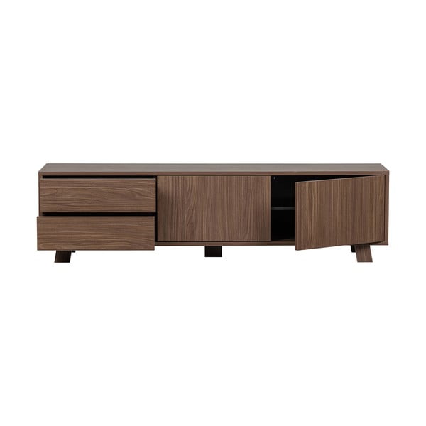 TV stolek v dekoru ořechu v přírodní barvě 160x42 cm Seppe – WOOOD-image-1
