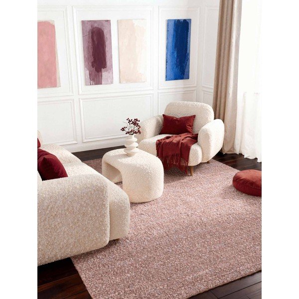 Starorůžový ručně tkaný koberec z materiálu bouclé 160x230 cm Notting Hill Portobello – Ted Baker-image-2