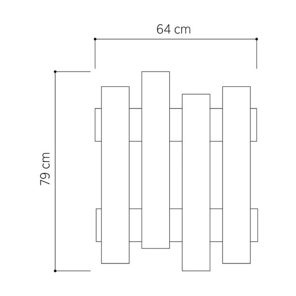 Nástěnný věšák v dekoru dubového dřeva Wave Oak-image-2