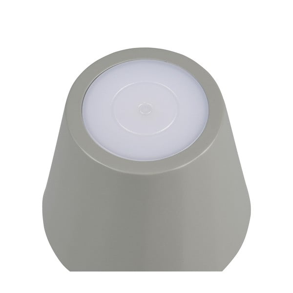 Šedá LED stolní lampa s kovovým stínidlem (výška 21 cm) Diaz – Trio-image-3