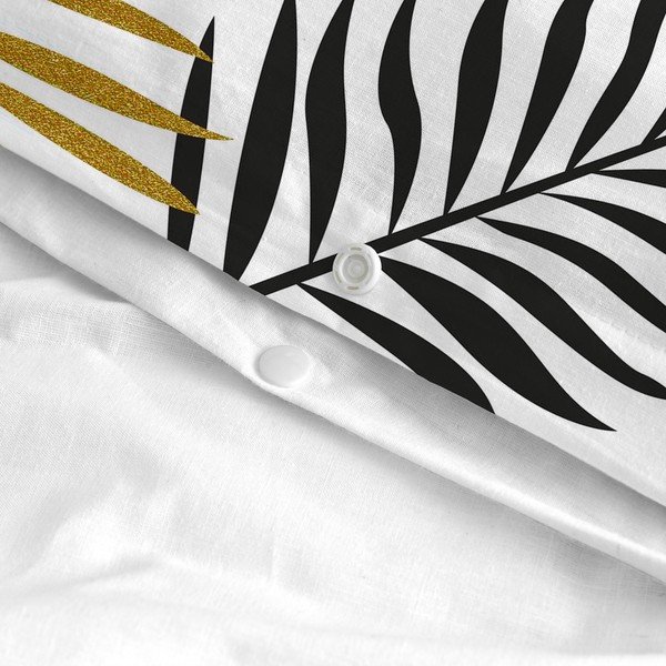 Bílý bavlněný povlak na peřinu na jednolůžko 140x200 cm Foliage – Blanc-image-3