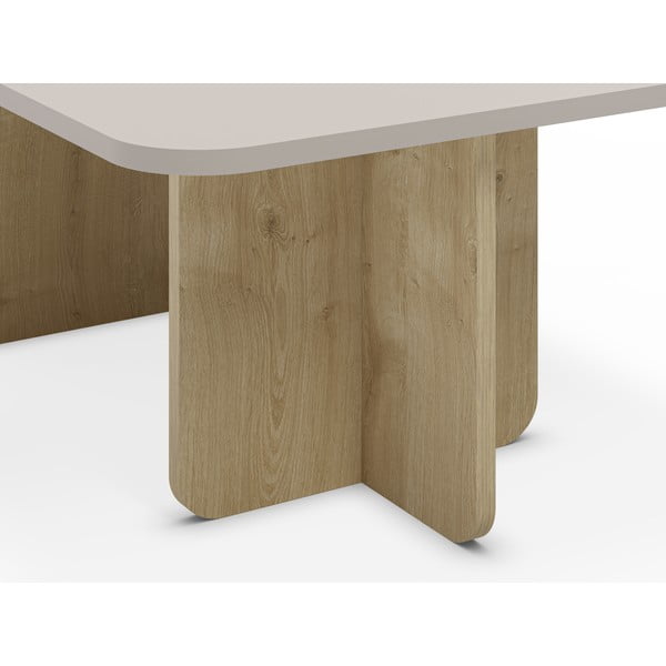 Konferenční stolek v dekoru dubu v krémovo-přírodní barvě 56x100 cm Hillary – Marckeric-image-4