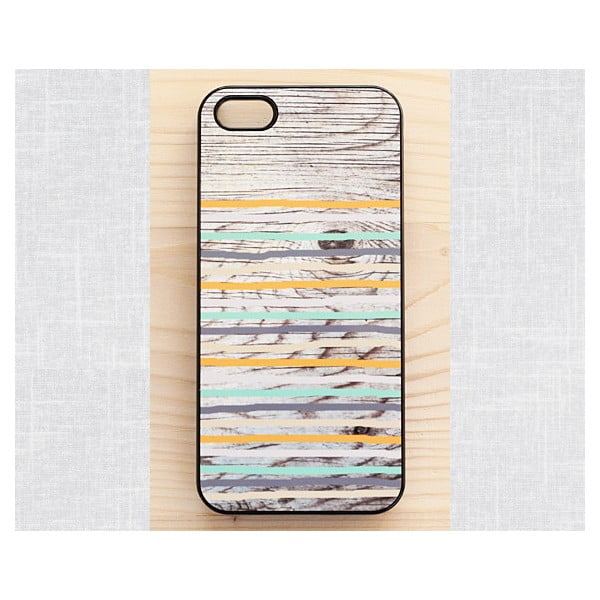 Obal na iPhone 5, Rustic Wood Stripes/black