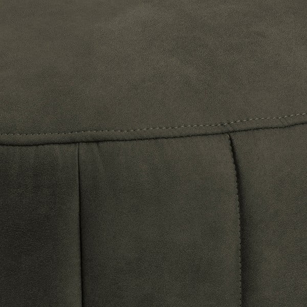 Olivově zelený puf z imitace kůže Actona Doria, ⌀ 60 cm-image-3