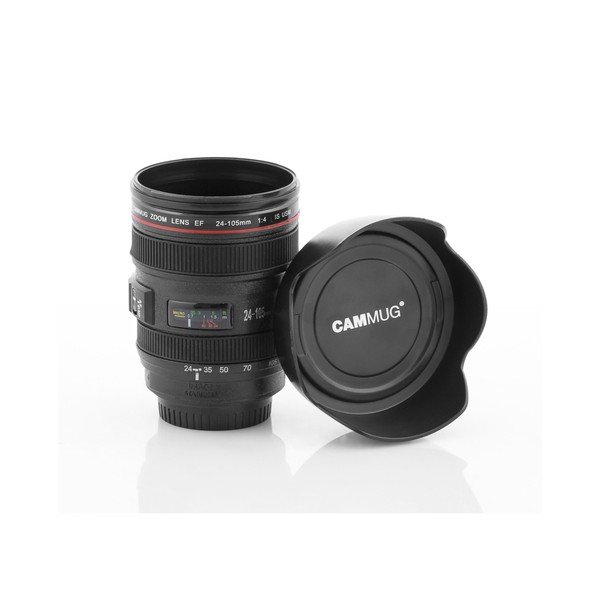 Černý multifunkční cestovní hrnek InnovaGoods Lens, 400 ml-image-2