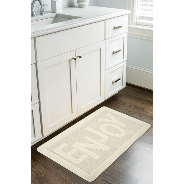 Krémová koupelnová předložka 60x100 cm Enjoy – Foutastic-image-1