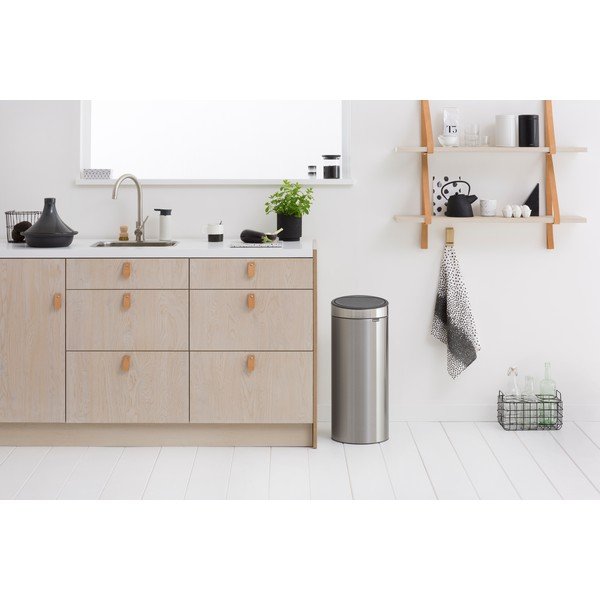 Dotykový ocelový odpadkový koš v matně stříbrné barvě 30 l Touch Bin – Brabantia-image-1