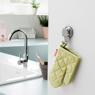 Samodržící kovové háčky v sadě 4 ks ve stříbrné barvě Bestlock Bath – Compactor