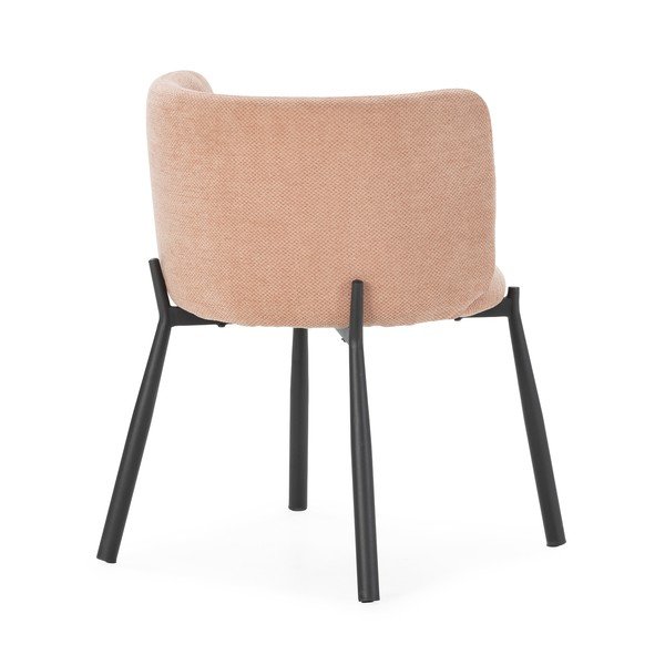 Broskvová čalouněná jídelní křesla v sadě 2 ks Ginny – MOME-image-4