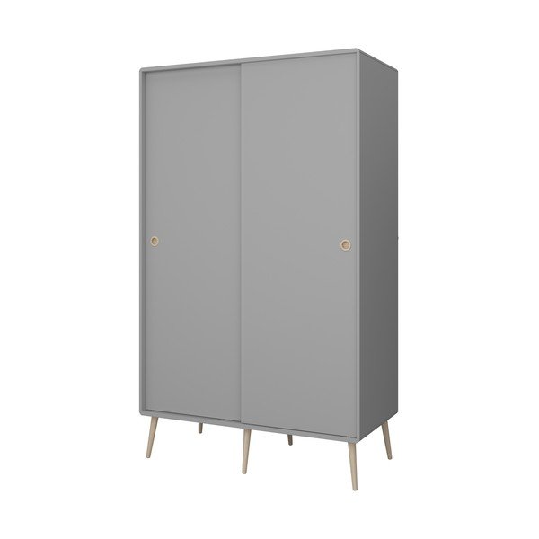 Šedá šatní skříň s posuvnými dveřmi 113x190 cm Softline - Tvilum-image-1