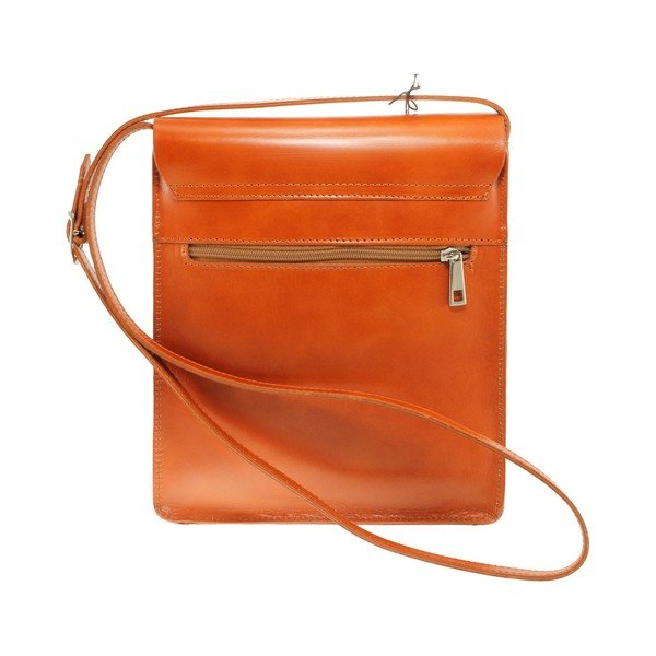 Koňakově hnědá kožená kabelka Chicca Borse Valeria-image-2