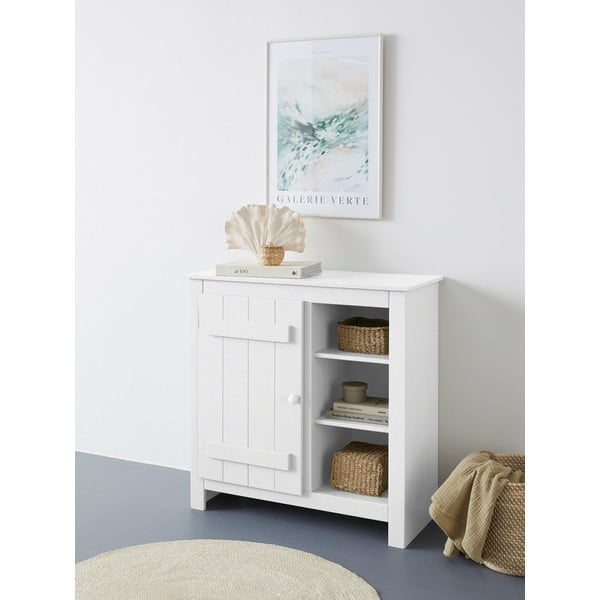 Bílá skříňka z borovicového dřeva 90x90 cm Bertram – Støraa-image-1