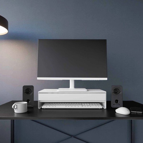 Bílý kovový stojan na monitor Tower – YAMAZAKI-image-1