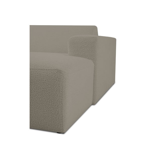 Světle hnědý modul pohovky z textilie bouclé (pravý roh) Roxy – Scandic-image-4