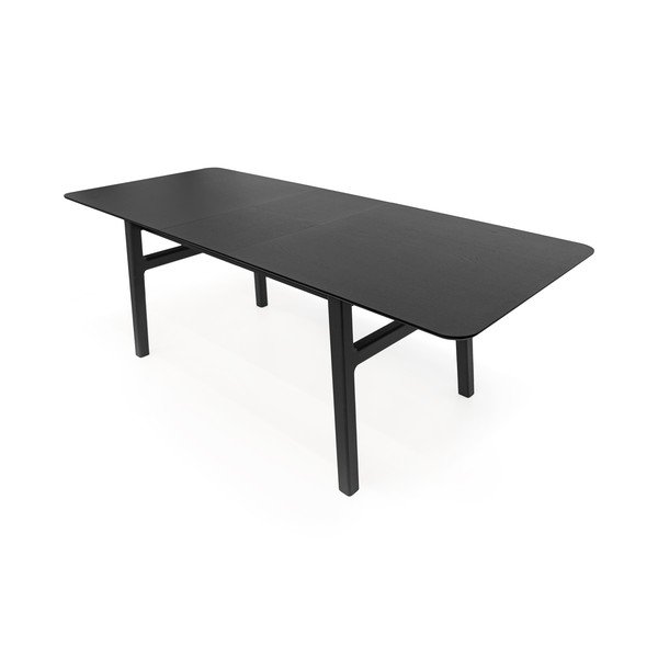 Rozkládací jídelní stůl s přídavnou deskou v dekoru dubu 90x180 cm Curved – Woodman-image-3