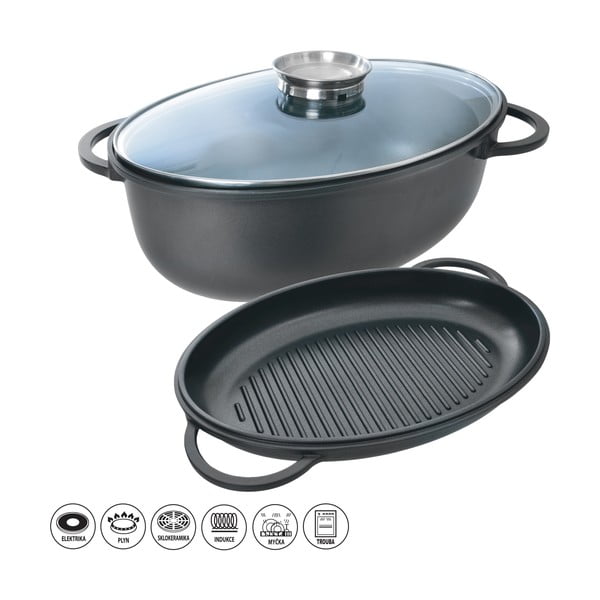 3dílný pekáč s teflonovým povrchem a aroma víkem Orion Al-image-1