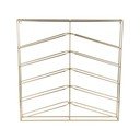 Nástěnný kovový regál na víno ve zlaté barvě počet lahví 10 67x66x7,5 cm Cuadro – PT LIVING