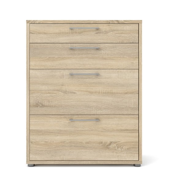 Modulární knihovna v dekoru dubu v přírodní barvě 89x113 cm Prima – Tvilum-image-3